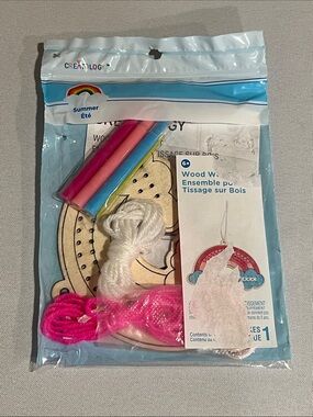 NEW Creatology Wood Rainbow Lacing Kit - Pink, White, Blue, Yellow